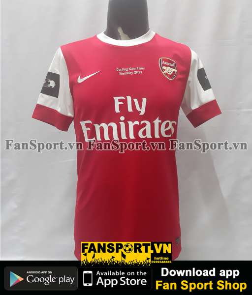 Áo Arsenal League Cup Final 2011 home shirt jersey 2010 Carling Cup