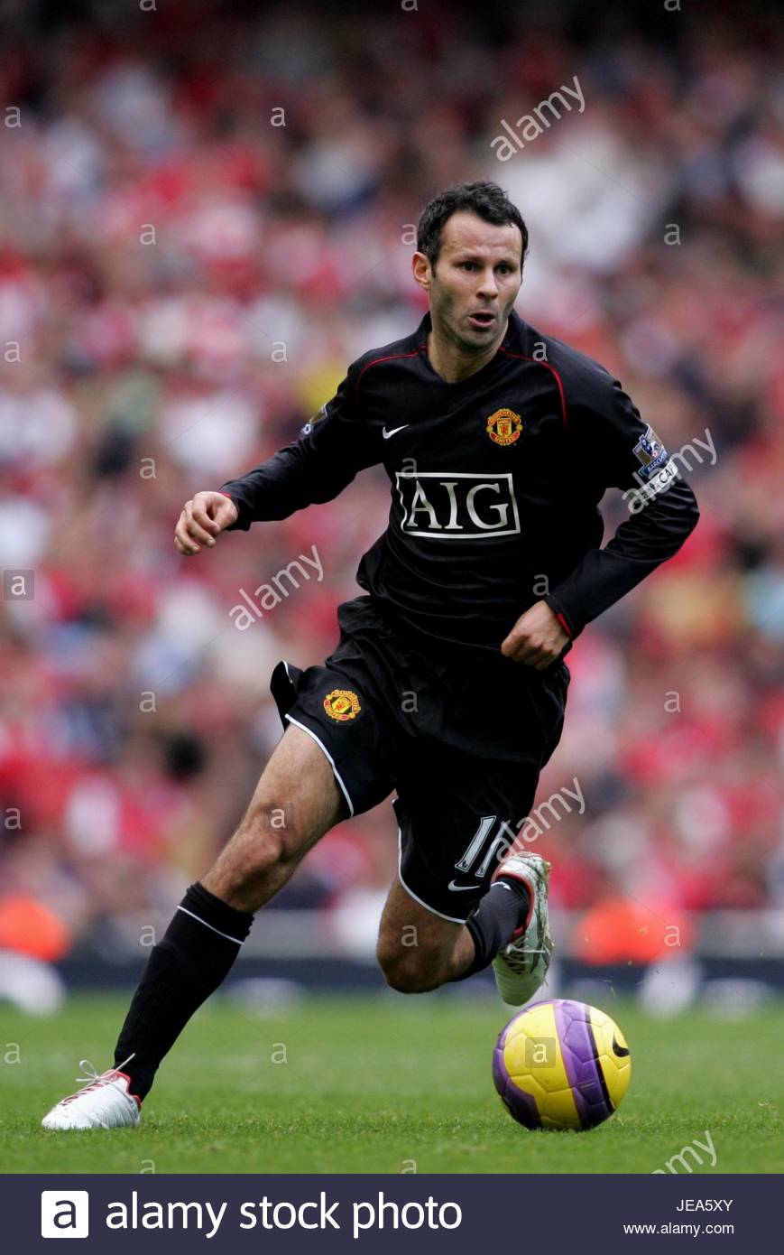 Áo đấu Giggs 11 Manchester United 2007-2008 away shirt jersey black