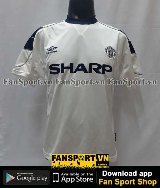 Áo đấu Manchester United 1999-2000 third shirt jersey white