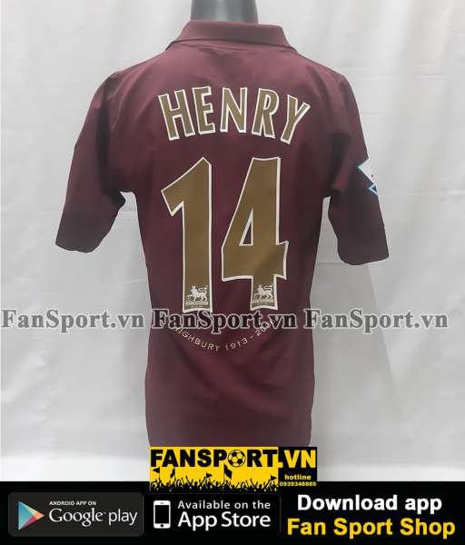 Áo Henry #14 Arsenal 2005-2006 home shirt Highbury Last match jersey