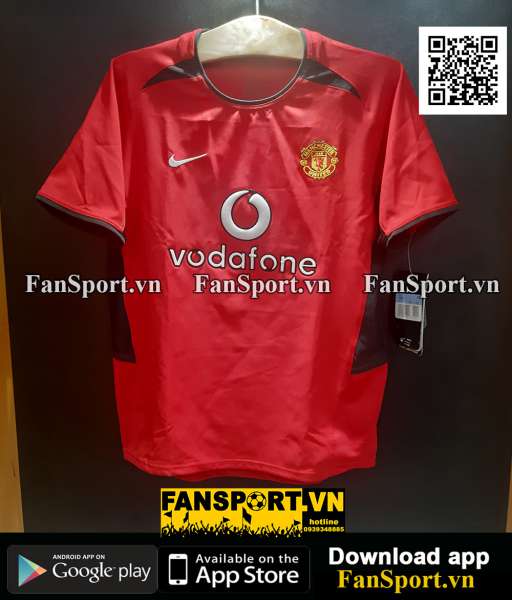 Áo đấu Manchester United 2002-2003-2004 home shirt jersey red 464375