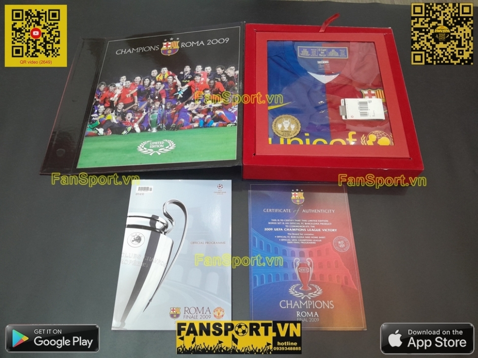 Box Barcelona Champion League Winner 2009 jersey shirt 286784 Nike