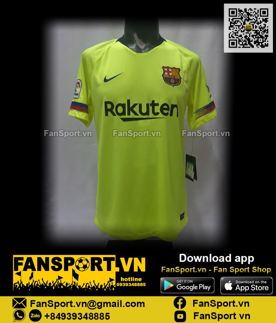 Áo Đấu Barcelona 2018-2019 Away Shirt Jersey Yellow Bnwt 918990 Nike |  Fansport.Vn