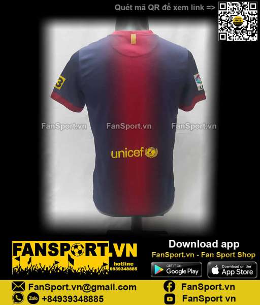 Áo đấu Barcelona 2012-2013 home shirt jersey red blue 478313-410 Nike