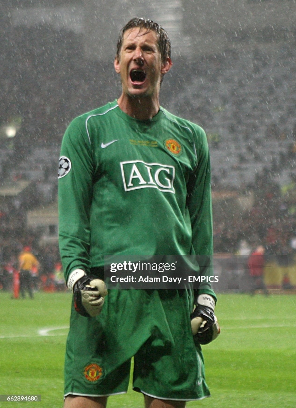 Áo Van Der Sar ManUtd Champion League Final 2008 green goalkeeper GK