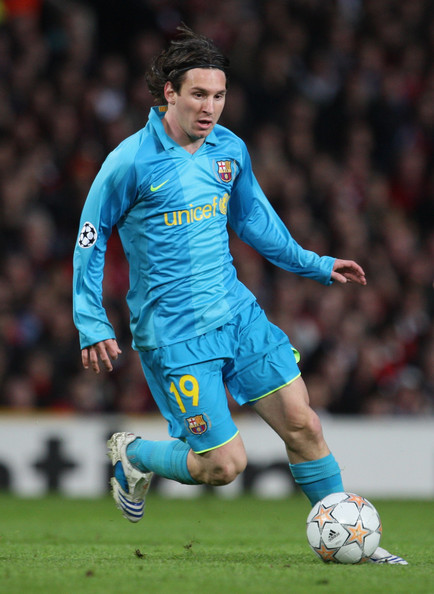 Áo đấu Messi 19 Barcelona 2007-2008 away shirt jersey blue