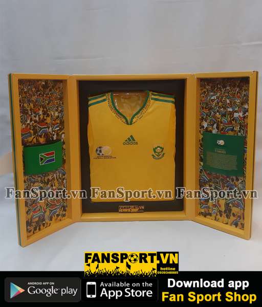 Box South Africa 2010-2011 adidas limited Authentic player issue shirt