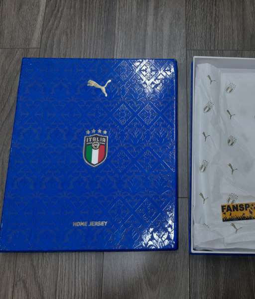Box  Italy 2020-2021 home authentic shirt jersey blue Euro Limited M