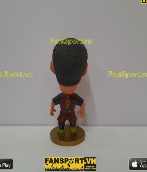 Tượng Luis Suarez 9 Barcelona 2015-2016 home red blue soccerwe