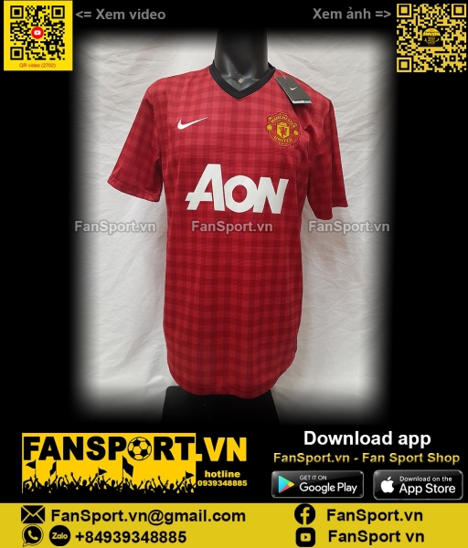 Áo đấu Manchester United 2012-2013 home shirt jersey BNWT Nike 479278