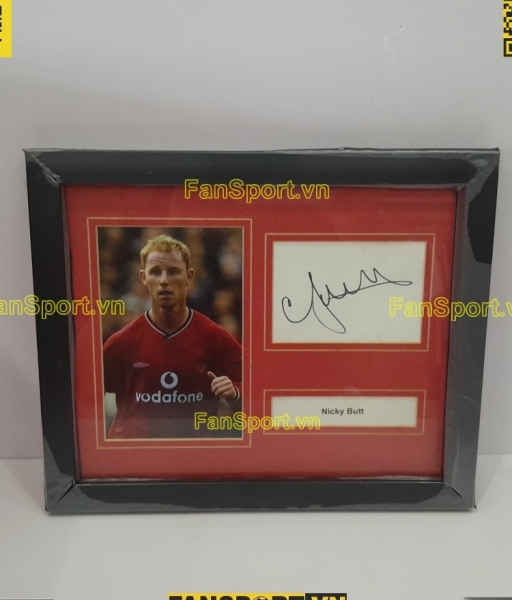 Ảnh chữ ký tay Nicky Butt Manchester United signed hand photo