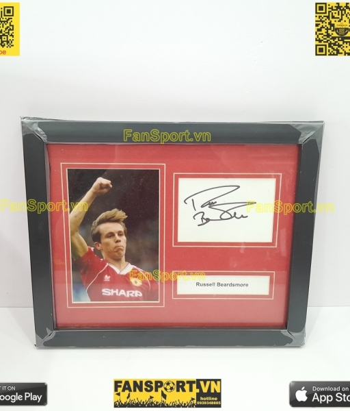 Ảnh chữ ký tay Russell Beardsmore Manchester United signed hand photo
