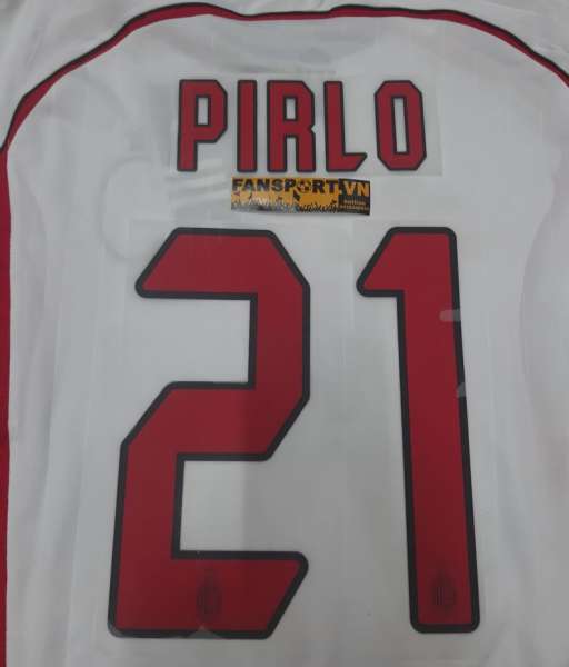 Font Pirlo 21 AC Milan Champion League Final 2006-2007 away nameset