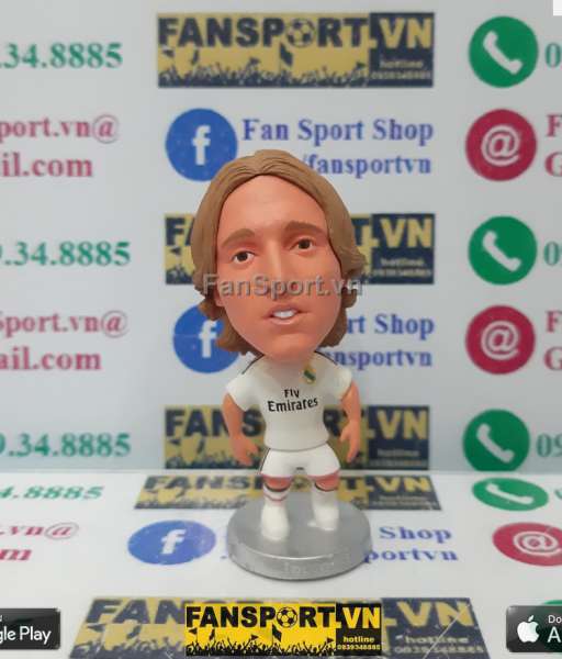 Tượng Luka Modric 10 Real Madrid 2014-2015 home white soccerwe