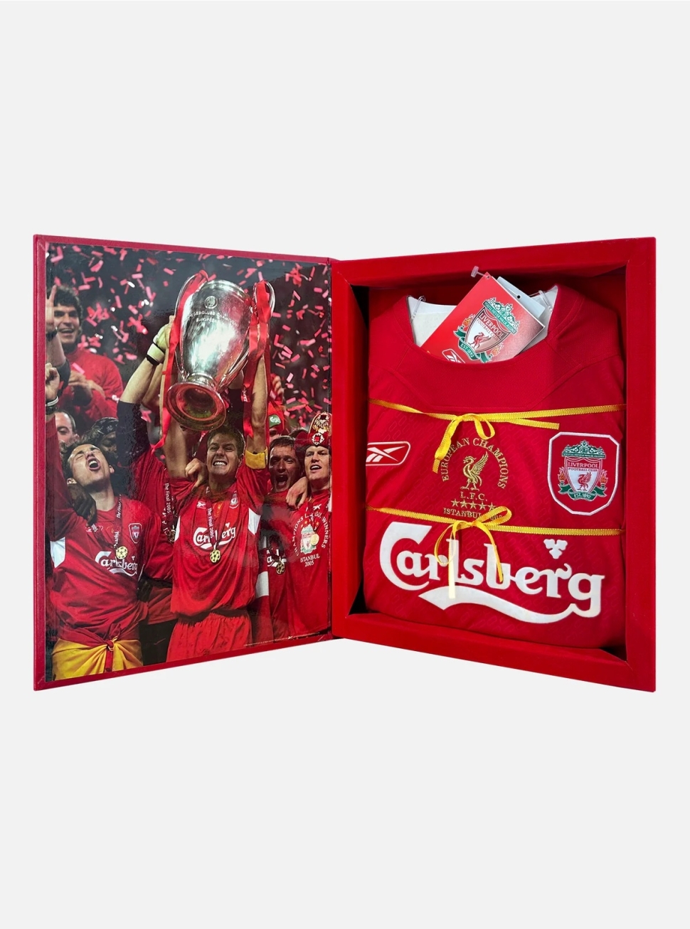 Box áo Liverpool Champion League Winner 2005 home shirt 08973 limited