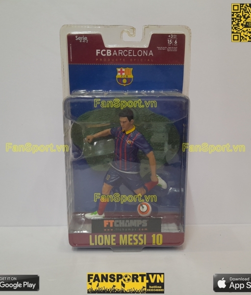 Tượng Messi Barcelona 2017 2018 home FT Champs 15cm action figure