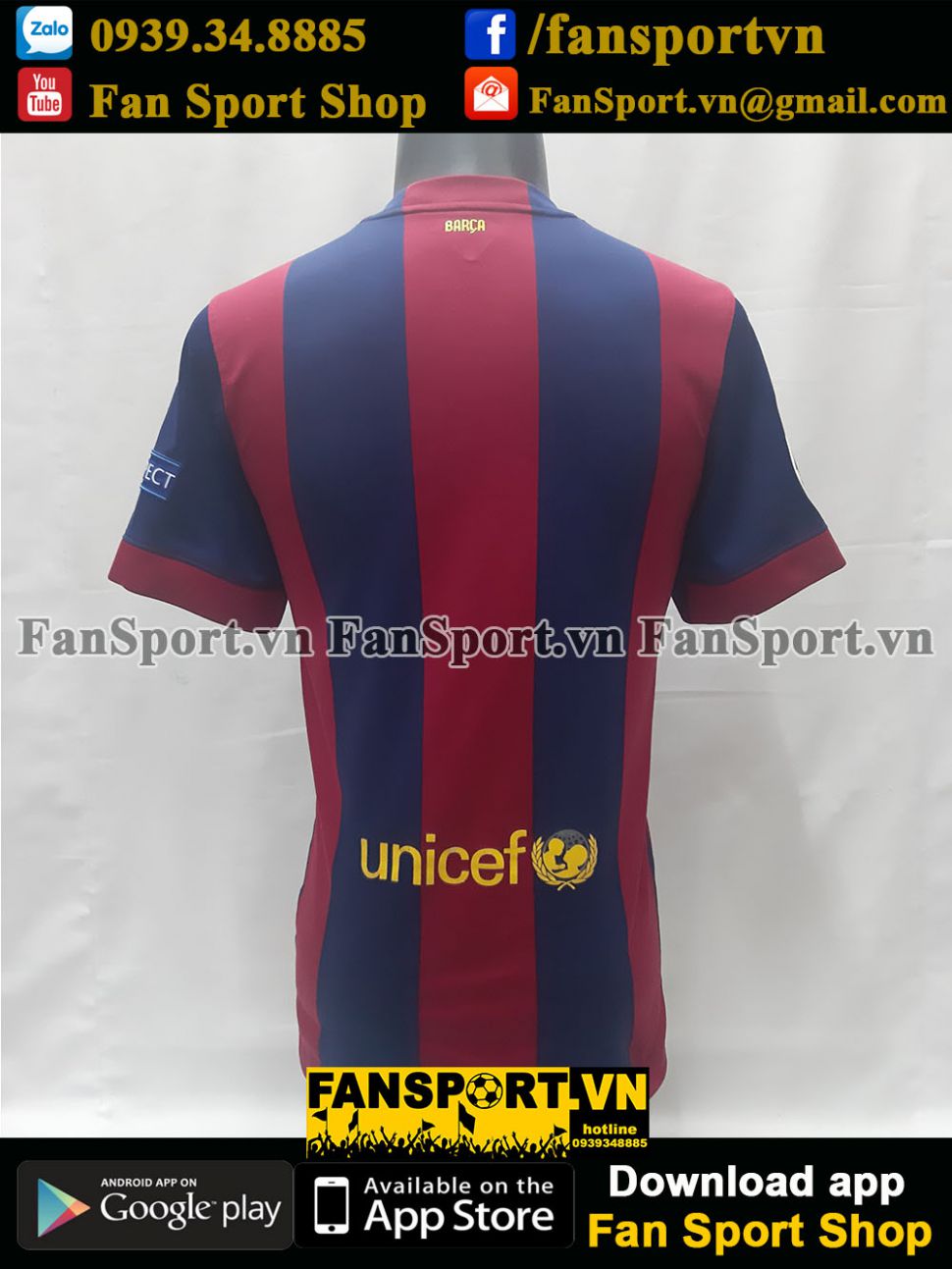 Áo Barcelona Champion League Final 2015 Home Shirt Jersey Red 2014 |  Fansport.Vn