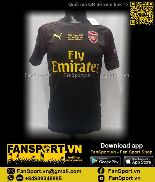 Áo thủ môn Arsenal Europa League Final 2019 home shirt goalkeeper GK S