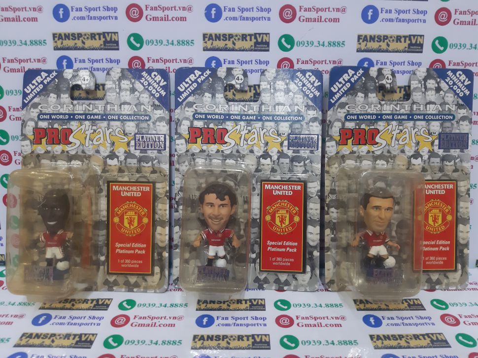 Set Manchester United 1998-1999-2000 home corinthian Special blister
