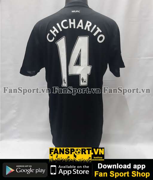 Áo Chicharito 14 Manchester United 2010-2011 third shirt jersey red