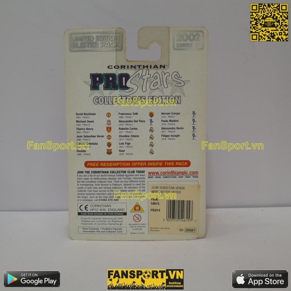 Tượng Veron 4 Manchester United 2001-2002 corinthian blister PRO618