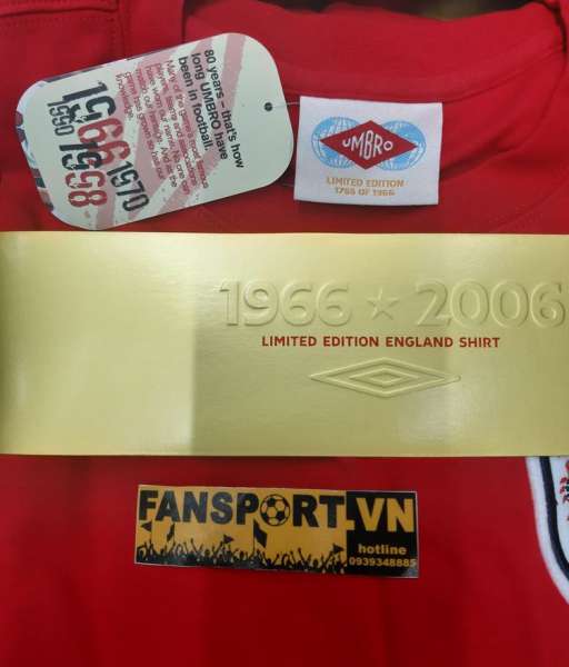 Box England World Cup 40th anniversary 1966-2006 Umbro set 1765 shirt