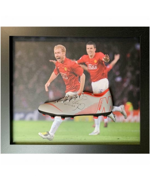 Giày chữ ký Scholes Manchester United shoes signed frame khung