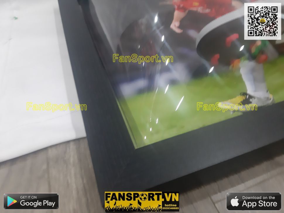 Giày chữ ký Scholes Manchester United shoes signed frame khung