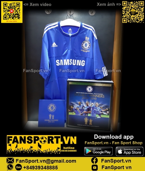 Box Chelsea Double Winner 2009-2010 Premier League FA Cup shirt E84291