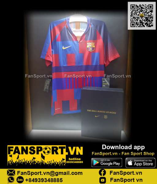 Box Barcelona 20th Anniversary Shirt set mashup Limited Nike Vaporknit