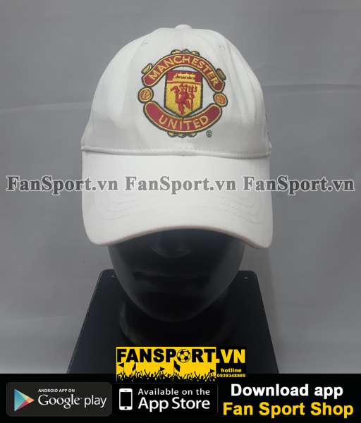 Nón Wanye Rooney 10 Manchester United white cap embroidery signature
