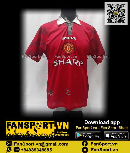 Áo đấu Manchester United 1996-1997-1998 home shirt jersey red Umbro