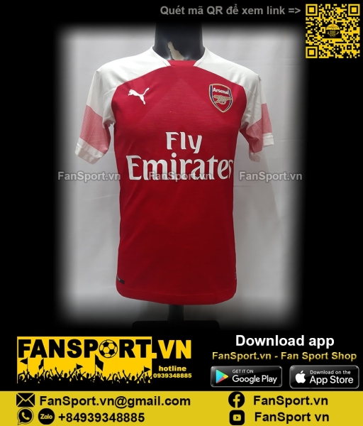 Áo đấu Arsenal 2018 2019 home shirt jersey red Puma 753209-12 size S