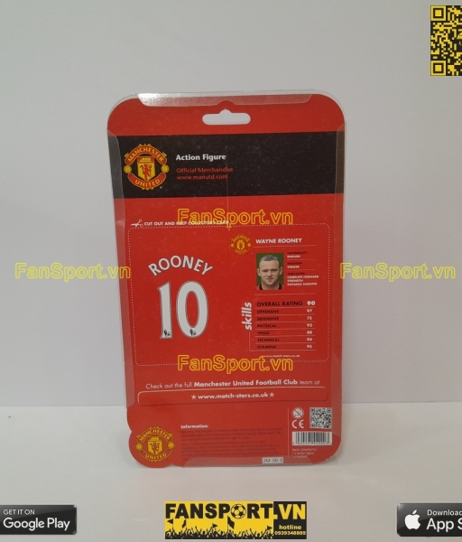 Tượng Rooney 10 Manchester United 2012 2013 home Match Stars figure