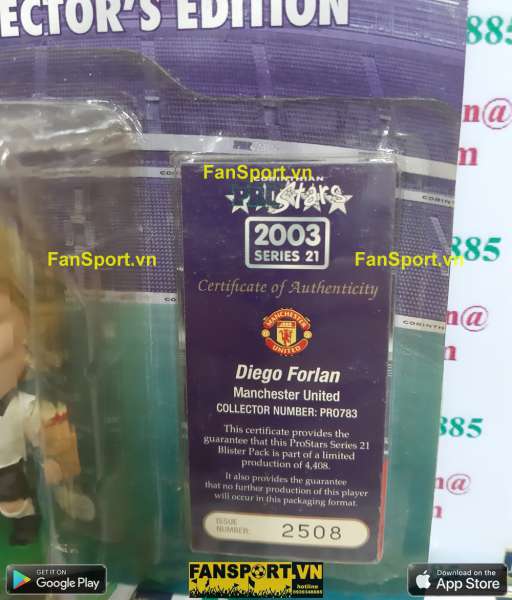 Tượng Forlan 21 Manchester United 2002-2003 corinthian PRO783 blister