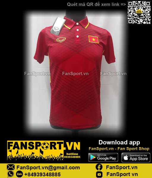 Áo đấu Việt Nam 2017 home đỏ shirt jersey Vietnam Grand Sport size S