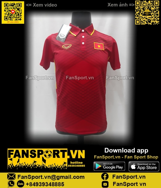 Áo đấu Việt Nam 2017 home đỏ shirt jersey Vietnam Grand Sport 038-283