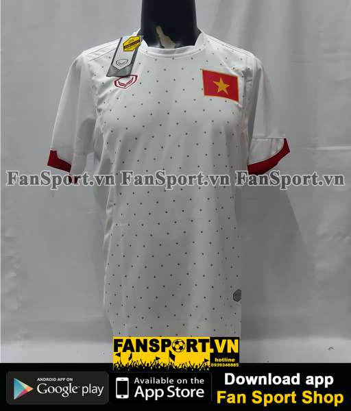 Áo Việt Nam 2015 away trắng shirt jersey Vietnam Grand Sport XL player