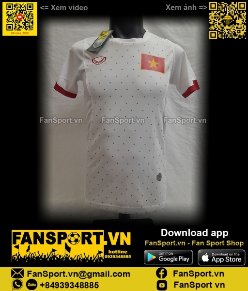 Áo Việt Nam 2015 away trắng shirt jersey Vietnam Grand Sport 038-232