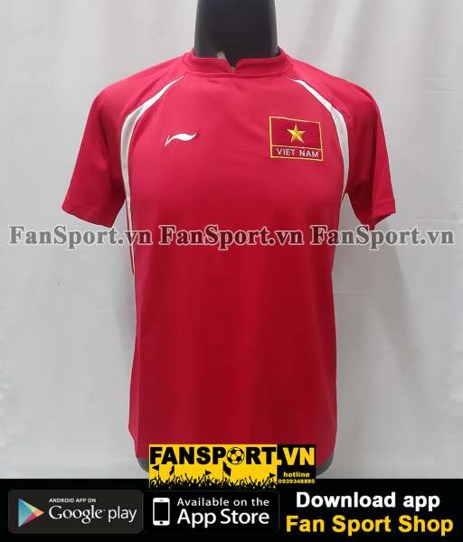 Áo đấu Việt Nam 2007-2008 home đỏ shirt jersey Vietnam Li-ning retro