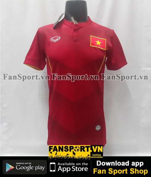 Áo đấu Việt Nam 2016 home đỏ Grand Sport player Vietnam shirt jersey M
