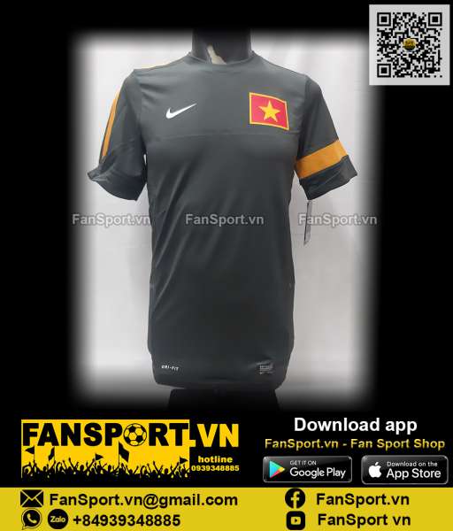 Áo tập luyện Việt Nam 2012-2013 đen shirt Nike 507916 training player