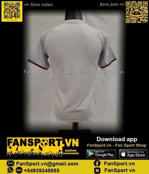 Áo đấu Việt Nam 2018 away trắng Grand Sport shirt jersey Vietnam S