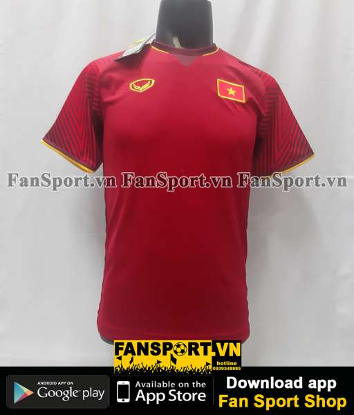 Áo đấu Việt Nam 2018 home đỏ Grand Sport shirt jersey Vietnam BNWT S