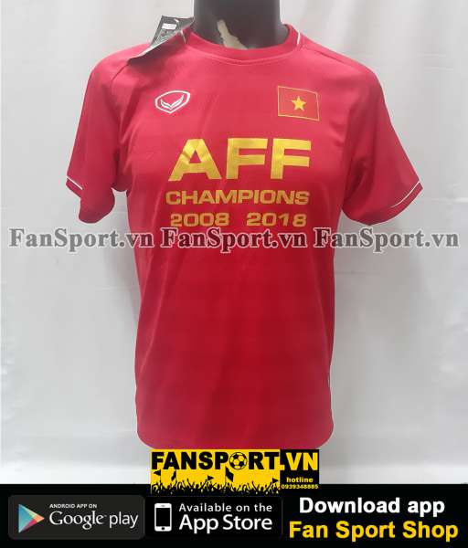 Áo Việt Nam 2008-2018 Champions AFF Cup home đỏ shirt Vietnam BWNT