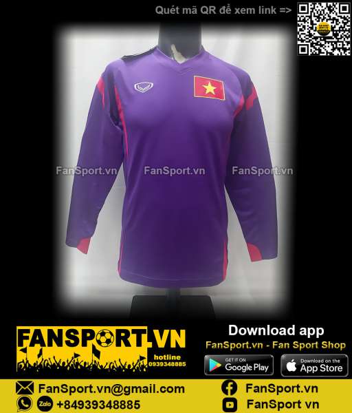 Áo thủ môn Việt Nam 2017 away Grand Sport shirt goalkeeper GK Vietnam