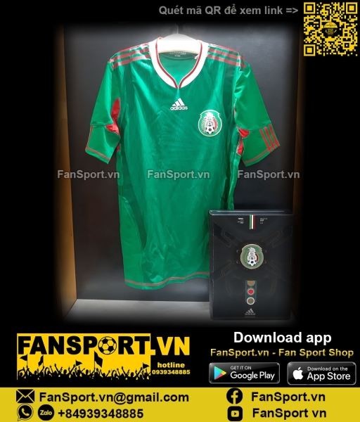 Box 2 áo Mexico Adidas Techfit World Cup 2010-2011 retro 1986 P96833