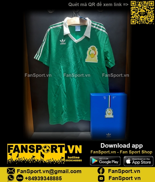 Box 2 áo Mexico Adidas Techfit World Cup 2010-2011 retro 1986 P96833