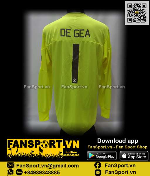 Áo De Gea Manchester United FA Cup final 2016 shirt goalkeeper adizero
