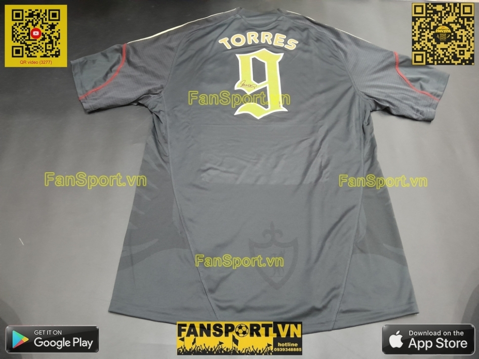 Box Torres Liverpool 2009-2010 away shirt signed limited E85670 Adidas